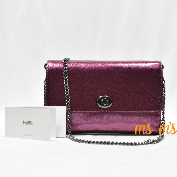 NWT Coach 1941 Metallic Turn-Lock Crossbody